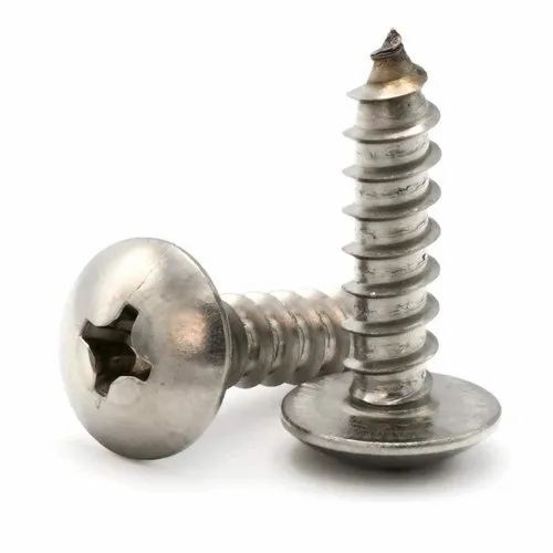 Mild Steel Truss Head Screw - Mild Steel, Standard Size, Silver | Corrosion Protection, Durable, Industrial Use