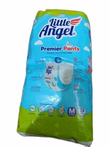 Premier Medium Pants Diaper - Cotton Medium White, Ultra Soft | 12 Hours Absorption, Lightweight Breathable, 28 Pieces