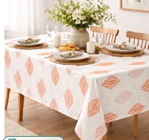 Printed Table Cover - Cotton Custom Size Various Colors | Fade-Proof Wrinkle Free Lightweight