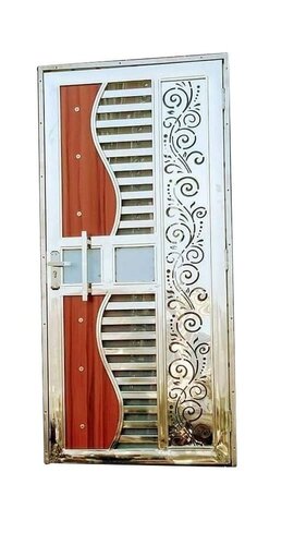 Stainless Steel Door - Standard Size, Silver, Rust Proof | Exterior Residential Entry Door, Durable, Finished Surface