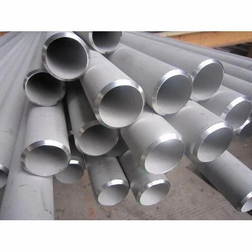 Stainless Steel Pipe - Mild Steel, Silver, Round | High Strength, Pressure Resistant, Corrosion Resistant, Leak Proof