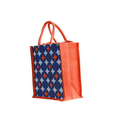 Zip Star Printed Jute Bag - Jute, Standard Size, Multiple Colors | Durable, Fine Finished, Flexiloop Handle, Customized Design and Weight