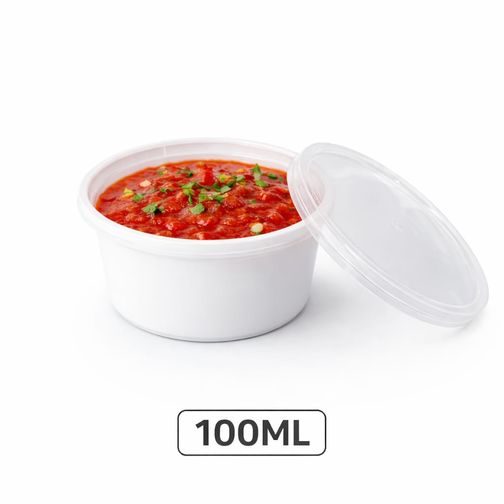 100Ml Pp Container With Lid - Water Resistant: No