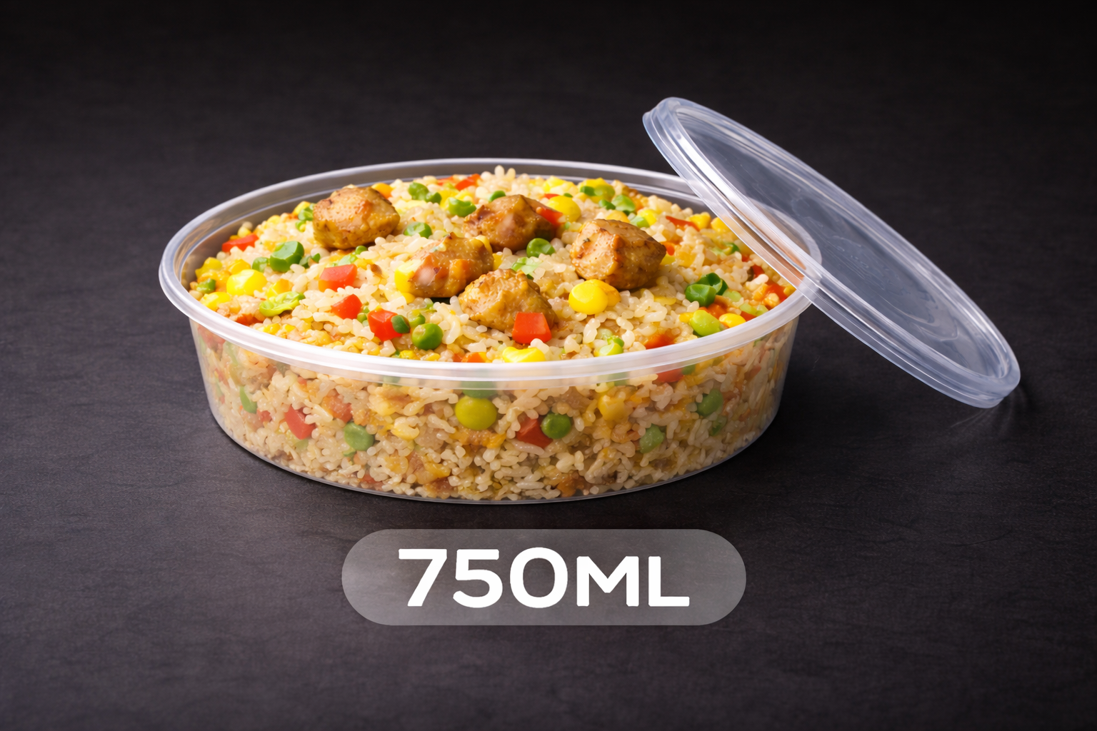 750ML Round PP Containers with Lid