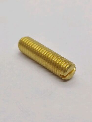 Brass Grub Screws - Brass, Standard Size, Golden, Corrosion Protected | Industrial Use, Round Head, Durable, Long Lasting