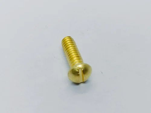 Brass Round Head Screws - Brass, Standard Size, Golden | Corrosion Protection, Durable, New