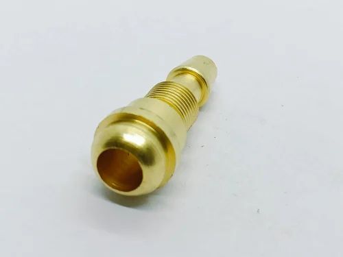 Brass Round Nipple - Brass, Standard Size, Golden | Durable, New, Industrial Use