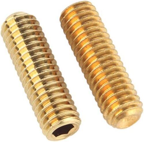 Brass Slotted Grub Screw - Brass, Standard Size, Golden | Corrosion Protection, Durable, Long Lasting