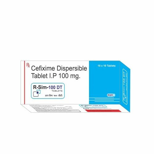 Cefixime Dispersible Tablets - 100mg 10x10 Strips Grade A Room Temperature Storage