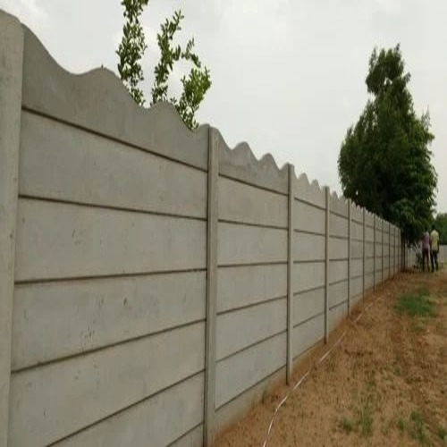 Concrete Compound Wall - RCC Precast Concrete 3.0m Height 50mm Thickness Grey | Good Quality Custom Size Industrial Use