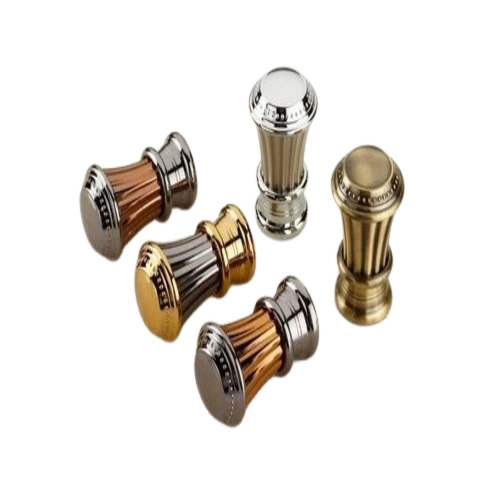 Exclusive Marble Curtain Bracket - Stainless Steel, Brown, Single-Side Round Brackets | Smooth Finish, Striped Design, Custom Size
