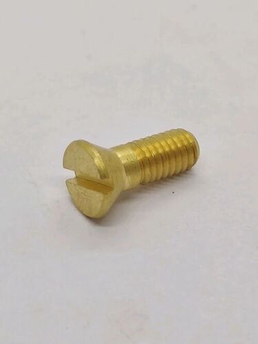 Golden Brass Screw - Brass, Standard Size, Golden Color | Corrosion Protection, Durable, Long Lasting