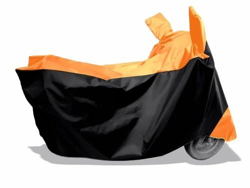 Orange And Black Two Wheeler Cover