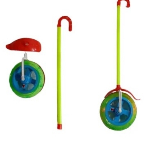 Plastic Big Tyre Toy - Durable Plastic Green and Red Lightweight Design Impact Resistant