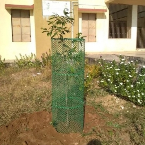 Plastic Tree Guard - Plastic Round Green UV-Resistant | Flexible Reusable Weatherproof Strong Protection