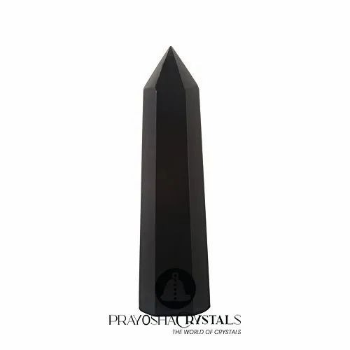 Prayosha Crystals Black Obsidian Wand