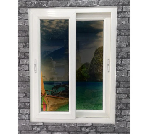 Rectangular UPVC Glass Sliding Window - UPVC, White, Weather Resistant, Anti Corrosion | Home, Hotels Application