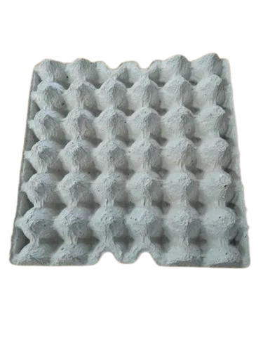 2 Mm Paper Egg Trays - 28x28x5 cm, White, Square, Disposable, Eco-Friendly, Cold & Heat Resistant
