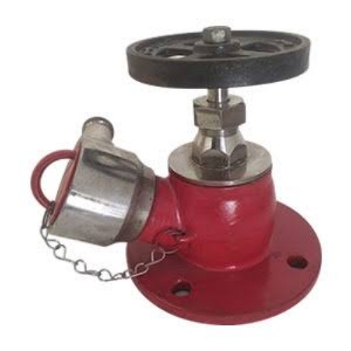 Fire Hydrant Valve - Metal, Red, Single Head | Manual, Corrosion Resistant, Rust Free, Fire Safety