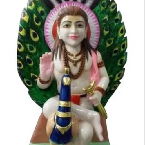 Marble Baba Balak Nath Statue - Makrana Marble 12-36 Inches Polished Surface | Eco-Friendly Fireproof UV Resistant Water Resistant