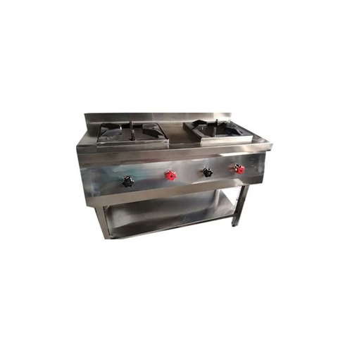SS202 Stainless Steel LPG Two Burner Range