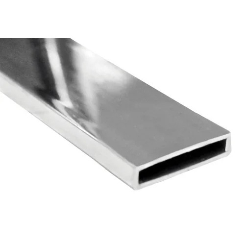 Stainless Steel Rectangle Pipe - Color: Silver