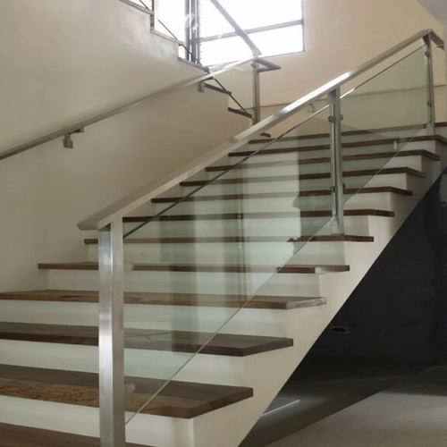 Stainless Steel Staircase Railing - Stainless Steel, Customized Size, Silver | Rust Proof, Anti Corrosion, Eco Friendly