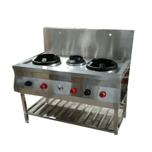 Three Burner Commercial Chinese Cooking Range