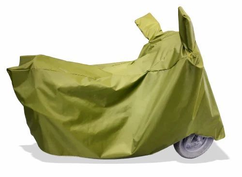 Two Wheeler Olive Green Cover - PVC Material, 50.8" x 34.6" x 47.8", Smooth Finish