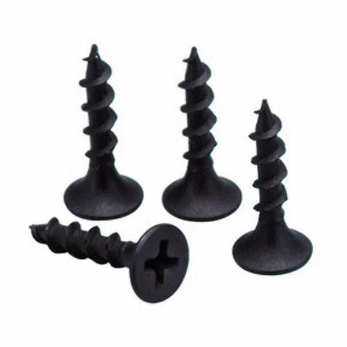 Black Gypsum Screw - Rust Proof, Durable Black | Standard Size, Corrosion Protection, Industrial Use