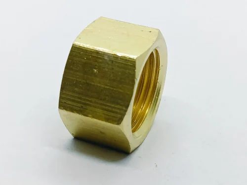 Brass Hex Nut - Brass, Standard Size, Golden | Durable, Rust Proof, Hex Head
