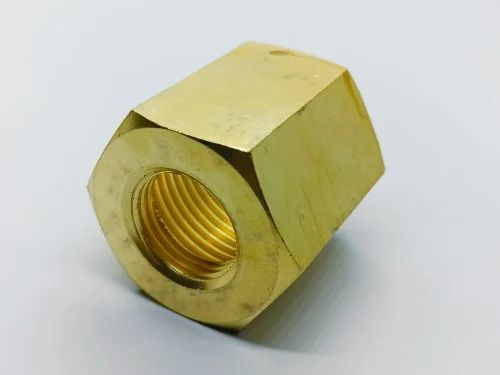 Brass M2 2 - 20mm Hex Nut - Brass, 20mm, Golden | Durable, Rust Proof, Hex Head