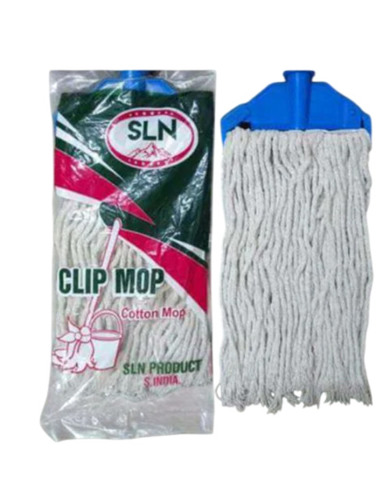 Clip And Fit Mop - Cotton, Standard Size, Fine Finished | Durable, Manual Industrial Use
