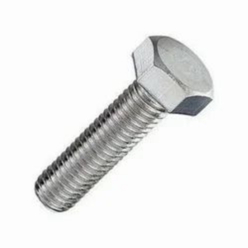 Threaded Hex Bolt - Rust Free, Polished Silver Hexagonal Head | Corrosion Resistant, Fitting Use
