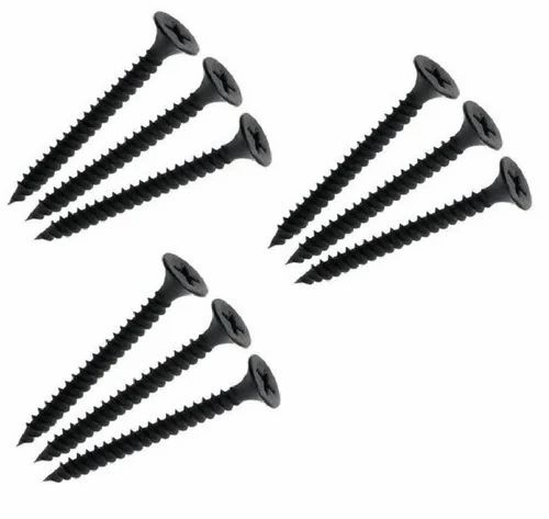 Well Kus 3.5mm Gypsum Screw - Black, Standard Size, Rust Proof | Corrosion Protection, Durable, Industrial Use