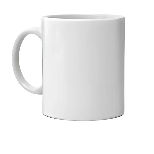 White Sublimation Coffee Mug - Porcelain Ceramic, 350 ml, White, Polished Finish | Durable, Round, Fine Finished