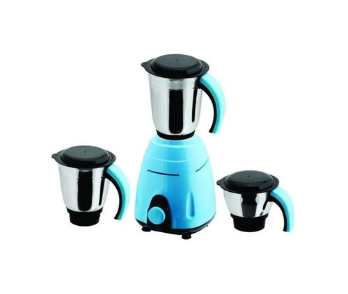 500W 3 Jar Mixer Grinder - Stainless Steel Blades, Blue & Black | 1 HP Motor, Shock Proof, Auto Shut-Off