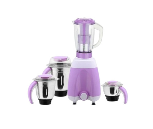 750W 4 Jar Mixer Grinder - Stainless Steel Blade Pink White 1 HP Motor Automatic Shut-Off