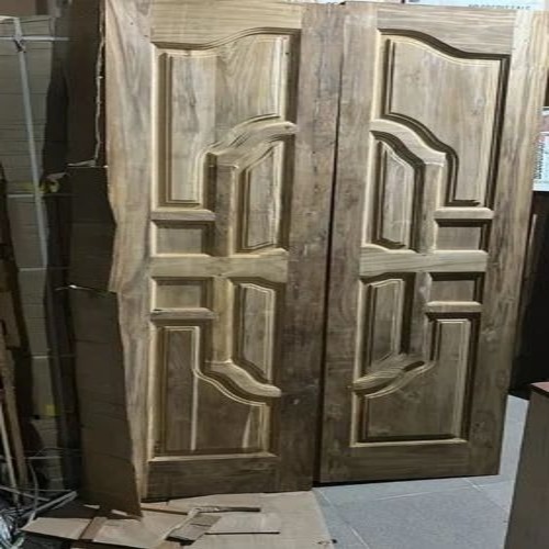 84 Inch Teak Wood Door - 32 mm Thick, Multicolor, Finished Surface | Interior Use, Custom Size