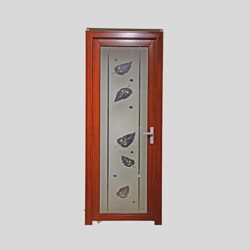 Aluminium Bathroom Glass Door - Standard Size, Brown, Swing | Good Quality, Durable, Stylish, Long Lasting