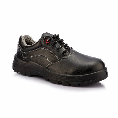 Black Leather Safety Shoes - Leather, Various Sizes, Black | Water, Oil, Chemical, Heat Resistant, Steel Toe, EVA Insole