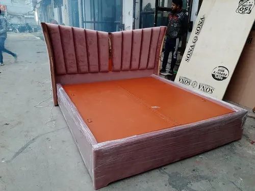 Full Cushion Wooden Double Bed
