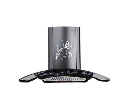 Kutchina Kitchen Chimney - Mild Steel, 900 mm, 1400 m3/hr | Vented, Wall Mounted, Feather Touch Controls