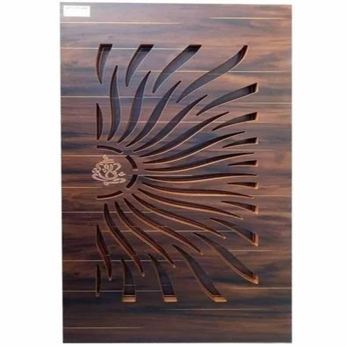 Laser Cut Teak Wood Door - Solid Indian Teak Wood, 80 Inch Height, Laminated Finish, Multicolor Interior Door