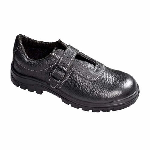 Leather Safety Shoes - Leather, Various Sizes, Black | Water Resistant, Oil-Resistant, Chemical Resistant, Heat Resistant, Steel Toe, Buckle