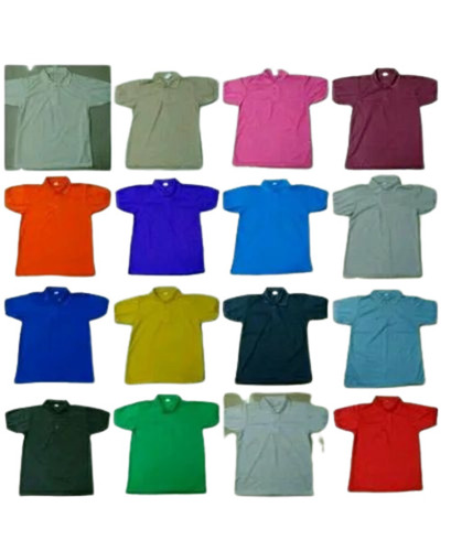 Multicolor Plain T Shirt - Polyester, Regular Fit, V-Neck, Half Sleeves | Lightweight, Quick Dry, Comfortable Fit