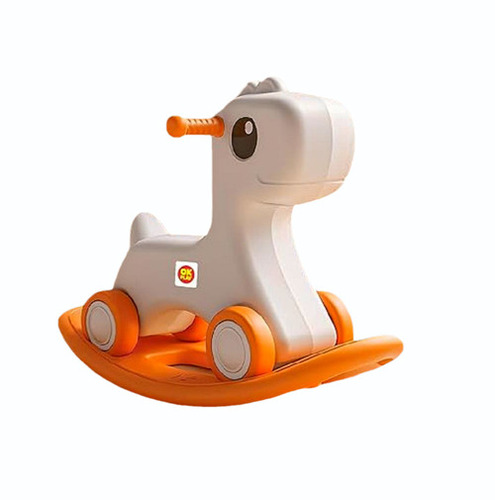 Ok Play Pony Rocker Combo Baby Rocker - Plastic, Standard, White & Orange | Eco Friendly, Durable, Age 2-4 Years