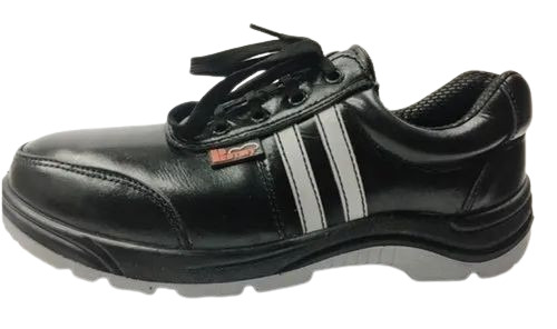 Reflection Safety Shoes - Leather, Various Sizes, Black and White | Water Resistant, Oil-Resistant, Chemical Resistant, Heat Resistant, Steel Toe, EVA Insole