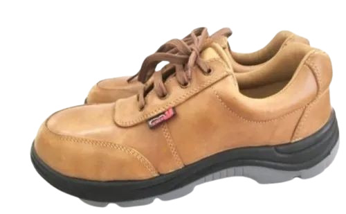 Safetoe Safety Shoes - Leather, Various Sizes, Brown | Water Resistant, Oil & Chemical Resistant, Steel Toe, EVA Insole