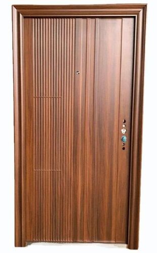 Single Mild Steel Door - Steel, Standard Size, Brown | Durable, Swing, Interior Residential Entry Door
